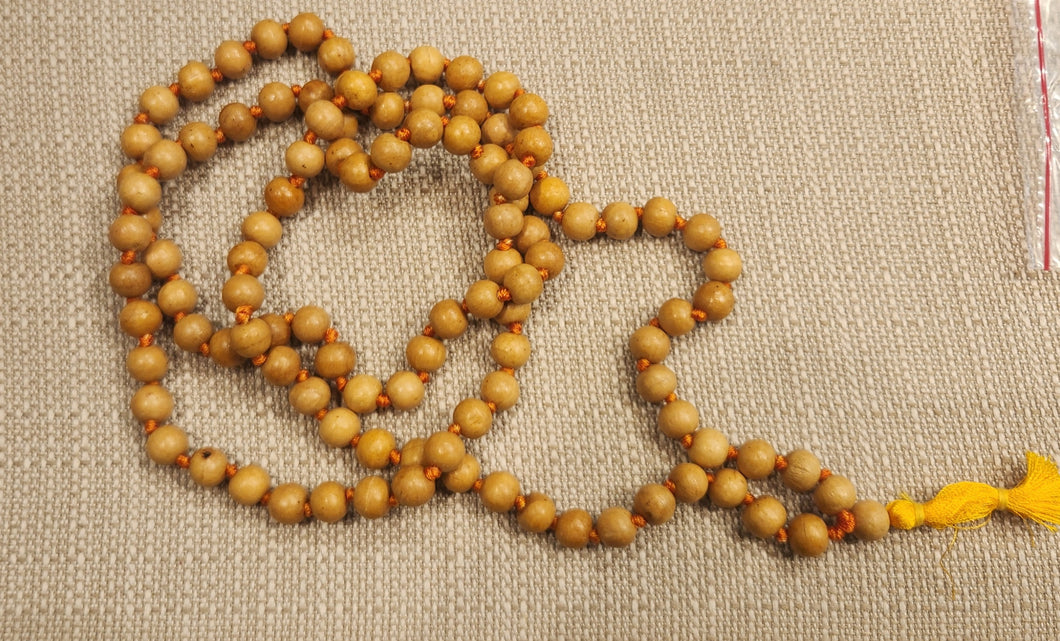 SUPERFINE KNOTTED WOODEN PRAYER MALA - 10 MM