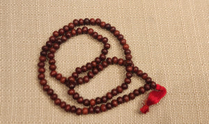 RED SANDALWOOD PRAYER MALA - 8MM