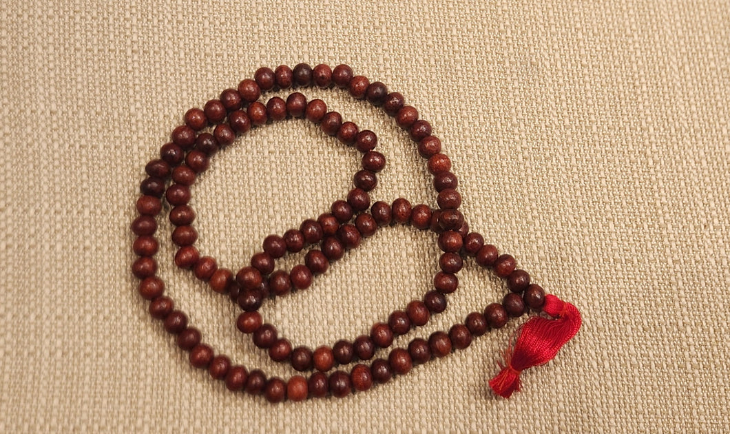 RED SANDALWOOD PRAYER MALA - 8MM