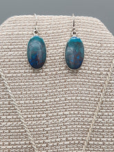 Load image into Gallery viewer, CHRYSOCOLLA PENDANT &amp; EARRINGS SET- OVAL
