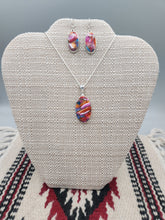 Load image into Gallery viewer, PINK SPINY OYSTER SHELL &amp; TURQUOISE SET - OVAL
