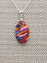 Load image into Gallery viewer, PINK SPINY OYSTER SHELL &amp; TURQUOISE SET - OVAL
