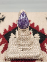 Load image into Gallery viewer, CHAROITE RING - SIZE 6 - TEARDROP SHAPED

