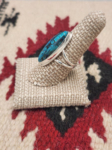 CHRYSOCOLLA RING - SIZE 8.5 - TEARDROP SHAPED