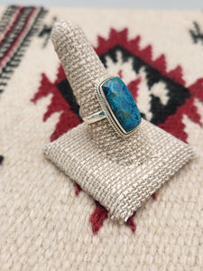 CHRYSOCOLLA RING -SIZE 9 - OVAL SHAPED