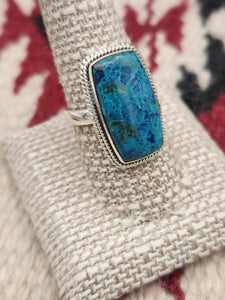 CHRYSOCOLLA RING -SIZE 9 - OVAL SHAPED