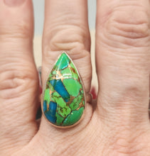 Load image into Gallery viewer, GREEN COPPER TURQUOISE RING - SIZE 6.5
