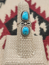 Load image into Gallery viewer, TURQUOISE  2 STONE RING - SIZE 6.5 - RM
