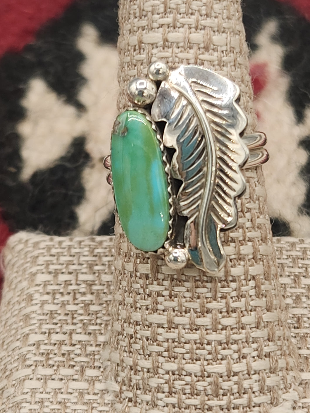 GREEN TURQUOISE RING - SIZE 8 - JULIA ETSITTY