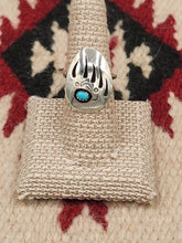 Load image into Gallery viewer, TURQUOISE BEAR PAW RING - SIZE 8 - ERVIN BEGAY
