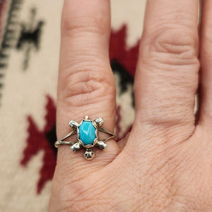 TURQUOISE TURTLE RING - SIZE 6