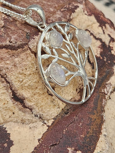 MOONSTONE TREE OF LIFE PENDANT