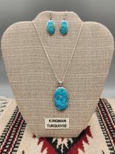 Load image into Gallery viewer, TURQUOISE NECKLACE &amp; EARRINGS - KINGMAN
