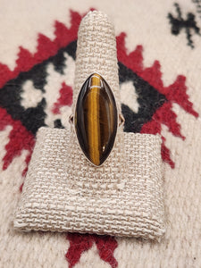 TIGER EYE RING - SIZE 9