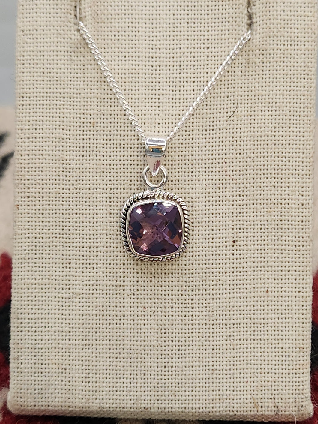 AMETHYST SQUARE NECKLACE