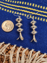 Load image into Gallery viewer, SQUASH BLOSSOM SEAMLESS BEADED EARRINGS - STERLING SILVER
