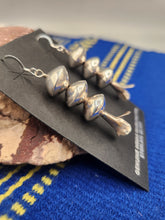 Load image into Gallery viewer, SQUASH BLOSSOM SEAMLESS BEADED EARRINGS - STERLING SILVER
