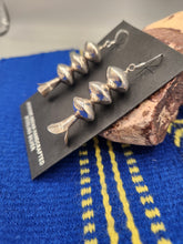 Load image into Gallery viewer, SQUASH BLOSSOM SEAMLESS BEADED EARRINGS - STERLING SILVER
