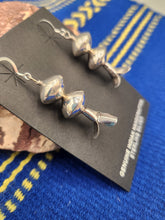 Load image into Gallery viewer, SQUASH BLOSSOM SEAMLESSS BEADED EARRINGS - STERLING SILVER
