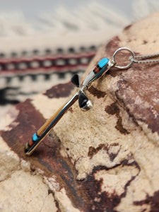 ZUNI INLAY CROSS NECKLACE  - SYLVESTER NOCHE