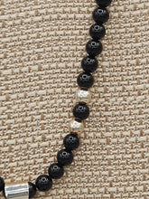 Load image into Gallery viewer, ONYX PENDANT ON 6MM BEADS - HARRISON YAZZIE
