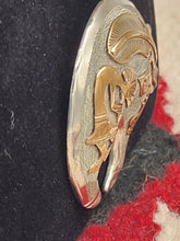 Load image into Gallery viewer, STERLING SILVER/12KGF BEAR PENDANT - MARK YAZZIE
