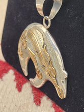 Load image into Gallery viewer, STERLING SILVER/12KGF BEAR PENDANT - MARK YAZZIE
