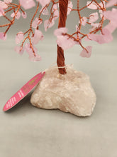Load image into Gallery viewer, ROSE QUARTZ GEMSTONE TREE ON STONE BASE
