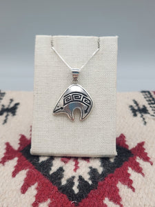 FETISH BEAR NECKLACE- STERLING SILVER