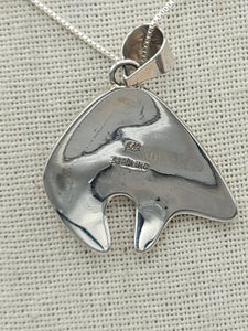 FETISH BEAR NECKLACE- STERLING SILVER