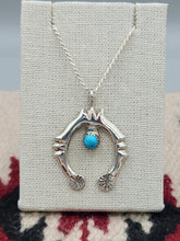 Load image into Gallery viewer, TURQUOISE NAJA NECKLACE  - STERLING SILVER- BERNIE NELSON
