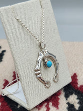 Load image into Gallery viewer, TURQUOISE NAJA NECKLACE  - STERLING SILVER- BERNIE NELSON
