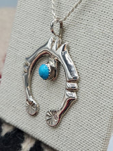 Load image into Gallery viewer, TURQUOISE NAJA NECKLACE  - STERLING SILVER- BERNIE NELSON
