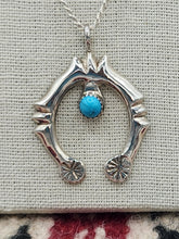 Load image into Gallery viewer, TURQUOISE NAJA NECKLACE  - STERLING SILVER- BERNIE NELSON
