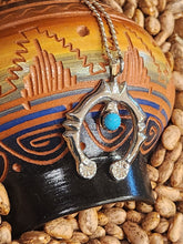 Load image into Gallery viewer, TURQUOISE NAJA NECKLACE  - STERLING SILVER- BERNIE NELSON
