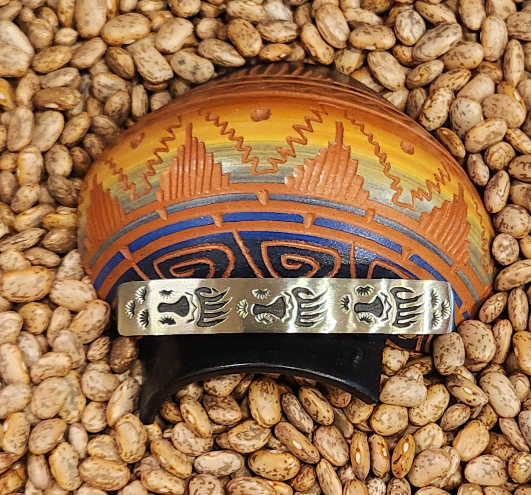 STERLING SILVER OVERLAY BEAR PAW HAIR BARRETTE  - RALPH BIA JR