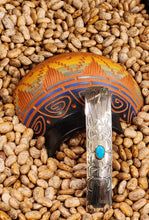 Load image into Gallery viewer, EX LONG STERLING SILVER TURQUOISE HAIR BARRETTE  - SALLY ARVISO
