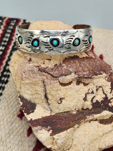 Load image into Gallery viewer, TURQUOISE 9 BEAR PAW CUFF BRACELET - PEARLENE SPENCER
