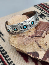 Load image into Gallery viewer, TURQUOISE 9 BEAR PAW CUFF BRACELET - PEARLENE SPENCER
