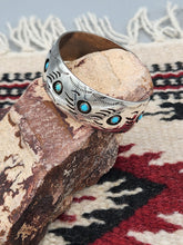 Load image into Gallery viewer, TURQUOISE 9 BEAR PAW CUFF BRACELET - PEARLENE SPENCER
