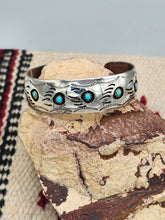 Load image into Gallery viewer, TURQUOISE 9 BEAR PAW CUFF BRACELET - PEARLENE SPENCER
