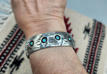 Load image into Gallery viewer, TURQUOISE 9 BEAR PAW CUFF BRACELET - PEARLENE SPENCER
