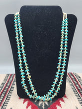 Load image into Gallery viewer, GREEN TURQUOISE &amp; SHELL 2 STRAND NECKLACE - LUPIA CALABRERA
