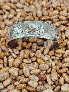 STERLING SILVER STORYTELLER CUFF BRACELET  - NAVAJO  - RANDALL ENDITO
