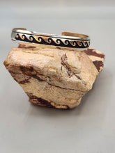 Load image into Gallery viewer, STERLING SILVER WAVE CUFF BRACELET-NAVAJO - TOMMY &amp; ROSITA SINGER
