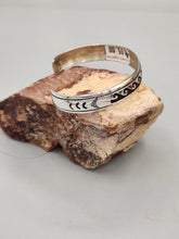 Load image into Gallery viewer, STERLING SILVER WAVE CUFF BRACELET-NAVAJO - TOMMY &amp; ROSITA SINGER

