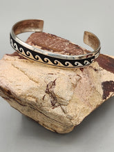 Load image into Gallery viewer, STERLING SILVER WAVE CUFF BRACELET-NAVAJO - TOMMY &amp; ROSITA SINGER
