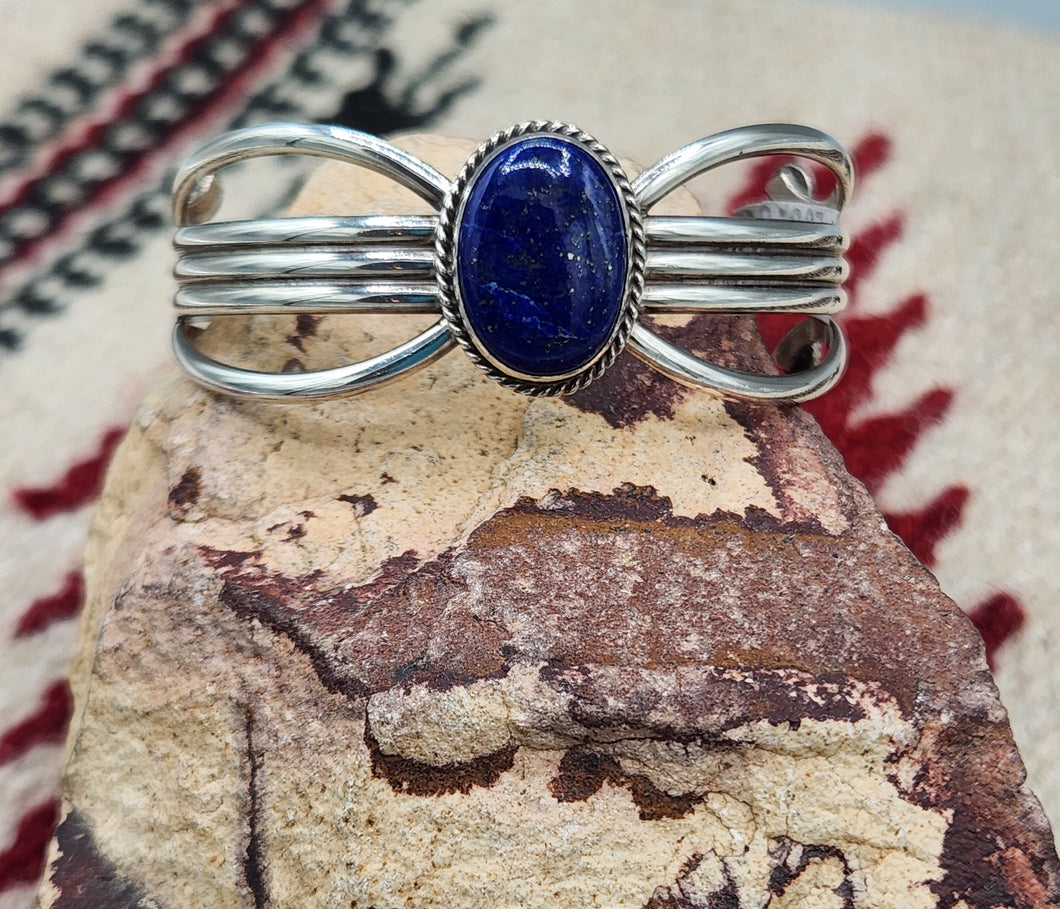 LAPIS CUFF BRACELET - NAVAJO  - PETE MORGAN