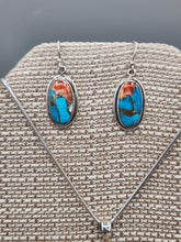 Load image into Gallery viewer, TURQUOISE &amp;SPINY OYSTER SHELL NECKLACE &amp;EARRINGS SET
