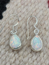 Load image into Gallery viewer, WHITE OPAL TEARDROP EARRINGS
